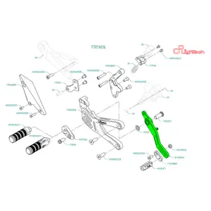Rear Motorcycle Brake Lever Lightech FTRYA016 image-0