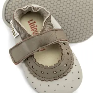 Baby sandals Liliputi Soft Paws Stone Rose image-5