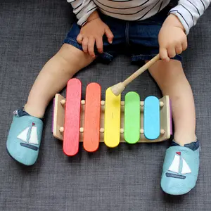 Boys' soft slippers Liliputi Sailboat image-3