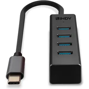 Hub USB 3.2 4 porte tipo C Lindy image-2
