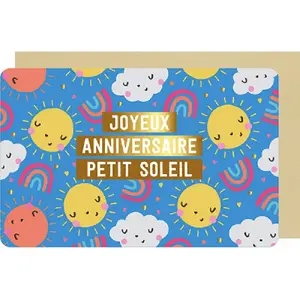 Podwójna karta z piórami i kwiatami Ling Design Anniversaire image-0