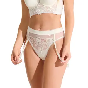 Hohe taillierte Brazilian-Culotte mit abnehmbaren Straps für Frauen Lisca Eminence Mariage image-1