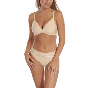 Non-padded plunge bra without underwire for women Lisca Laura image-2
