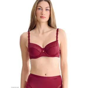 Biustonosz usztywniany bawełniany i elastanowy damski Lisca Ruby image-1