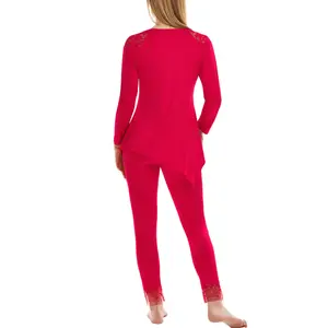 Pijama calças top de mangas longas mulher Lisca Flamenco image-3