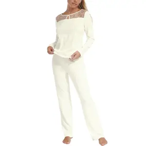 Pijama calças top de mangas longas mulher Lisca Liv Mariage image-1