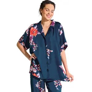 Short sleeve women's pyjama shirt Lisca Amaryllis image-1