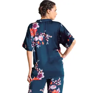 Short sleeve women's pyjama shirt Lisca Amaryllis image-4