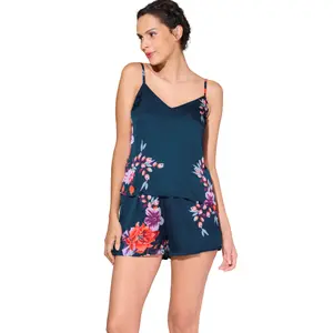 Pyjama caraco fines bretelles femme Lisca Amaryllis image-1