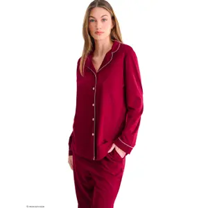 Womens Long Sleeve Shirt and Trousers Pyjama Lisca Tara image-3