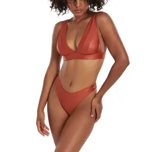 Haut de maillot de bain triangle sans armatures multipositions femme Lisca Jordan image-2