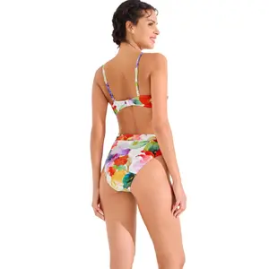 Bañador de mujer de talle alto con corte brasileño Lisca Roma image-4