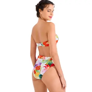 Bañador de mujer de talle alto con corte brasileño Lisca Roma image-5