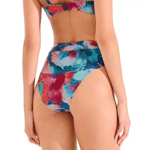 Bañador de mujer de talle alto con corte brasileño Lisca Roma image-6