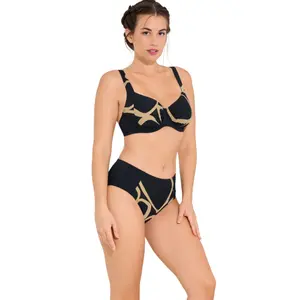 High-waisted shaping bikini bottom for women Lisca Valencia image-1