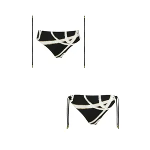 Hochgeschnittene Badehose mit abnehmbaren Bindebändern für Damen Lisca Honolulu image-4