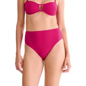 Bañador de mujer de talle alto con corte brasileño Lisca Florida image-3