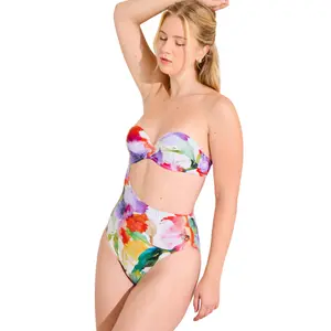 Asymmetrical padded one-piece swimsuit for women Lisca Roma image-6
