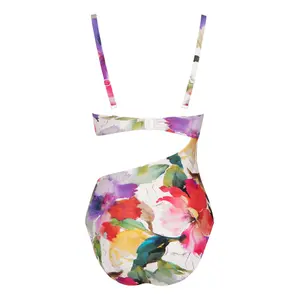 Asymmetrical padded one-piece swimsuit for women Lisca Roma image-3