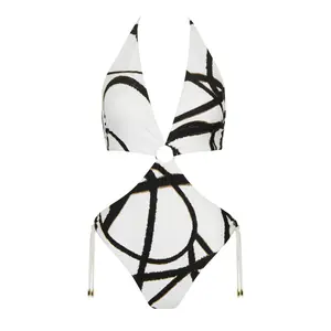 Eén stuk badpak monokini zonder beugels voor dames Lisca Honolulu image-6