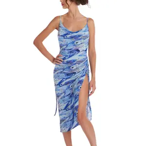 Sommarklänning midi med tunna axelband för kvinnor Lisca Indonesia image-1