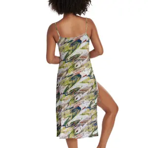 Sommarklänning midi med tunna axelband för kvinnor Lisca Indonesia image-1