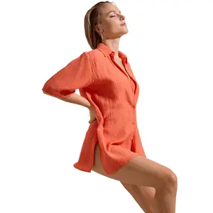 Túnica de camisa de verano con mangas cortas para mujer Lisca Normandie image-3