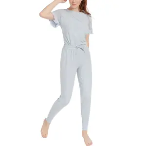 Pyjama pantalon top manches courtes femme Lisca Smooth image-4