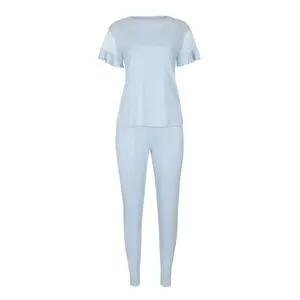 Pyjama pantalon top manches courtes femme Lisca Smooth image-0