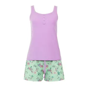 Damen Pyjama-Short mit Tanktop Lisca Posh image-3