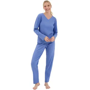 Dames pyjama met V-hals en lange mouwen Lisca Lucky image-2
