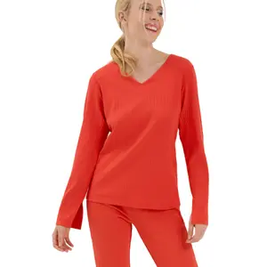 Dames pyjama met V-hals en lange mouwen Lisca Lucky image-1