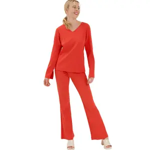 Dames pyjama met V-hals en lange mouwen Lisca Lucky image-2