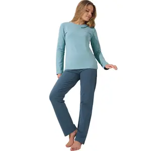 Wide leg women's pyjama bottoms Lisca Delightful image-2