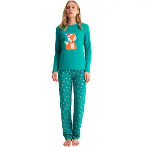 Schlichte Damen-Pyjama-Hose Lisca Foxy image-0