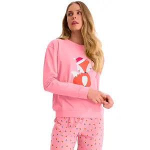 Damen Langarm-Pyjama Lisca Foxy image-3