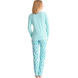 Pigiama a maniche lunghe e pantaloni donna Lisca Bloomy image-3