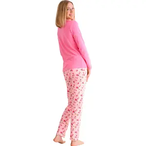 Pigiama a maniche lunghe e pantaloni donna Lisca Bloomy image-3