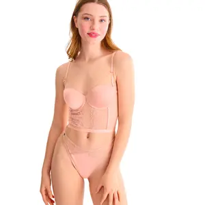 Padded balconette bra for women Lisca Sugarlace image-6