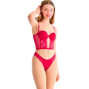 Padded balconette bra for women Lisca Sugarlace image-3