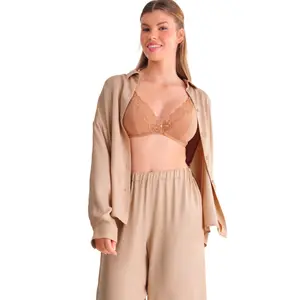 Damen Langarm-Pyjamahemd Lisca Stella image-2