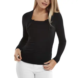 Women's long sleeve adjustable neck T-shirt Lisca Kenza image-1
