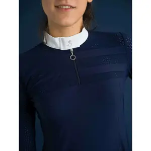 Pólo feminino de manga comprida de competição Le Sabotier Lison image-1