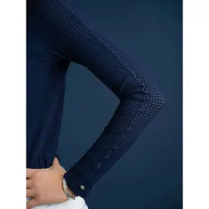 Pólo feminino de manga comprida de competição Le Sabotier Lison image-3