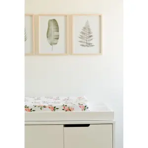 Elastic cotton muslin baby changing mat cover Little Unicorn image-0