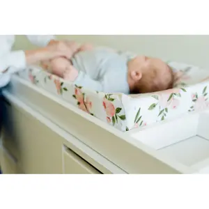 Elastic cotton muslin baby changing mat cover Little Unicorn image-4