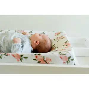 Elastic cotton muslin baby changing mat cover Little Unicorn image-5