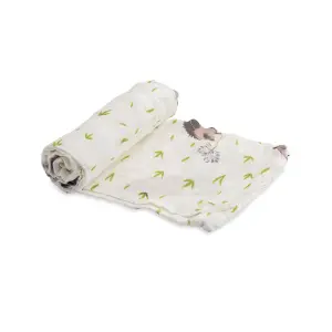 Baby swaddling towel Little Unicorn Deluxe Bambou image-2