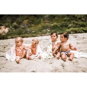 Baby swaddling towel Little Unicorn Deluxe Bambou image-5