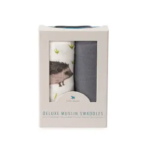 Set of 2 baby swaddle towels Little Unicorn Deluxe Bambou image-2